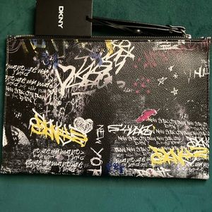 DKNY Graffiti Clutch Wristlet